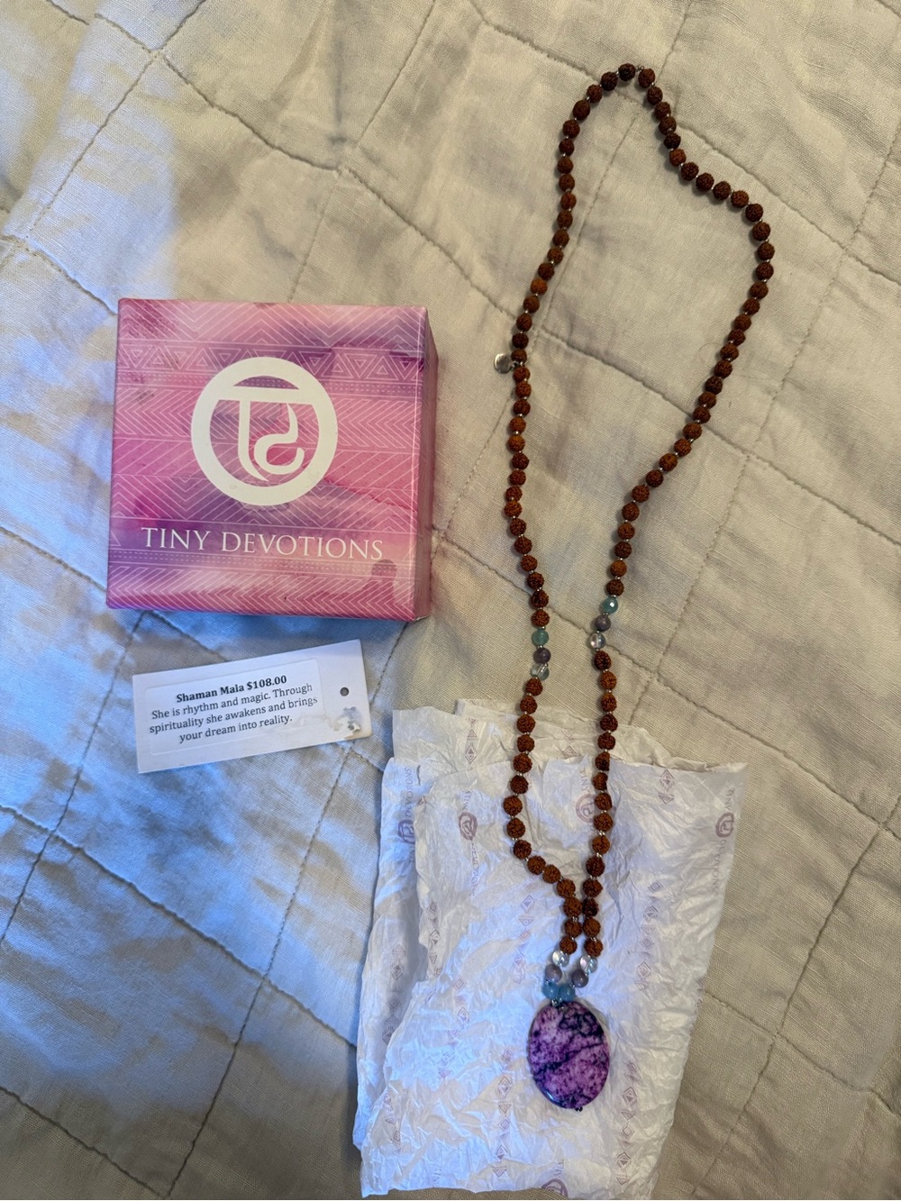 Shaman Necklace in Purple and Brown